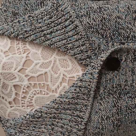 JONES NEW YORK Collection Button Down Knit Marled Long Sleeve Cardigan - Picture 2 of 10